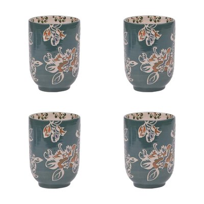 Coffret de 4 gobelets   7,8 cm-FAUSTINE TABLE PASSION