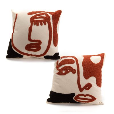 Coussins visage 45x45 cm (lot de 2) AMADEUS