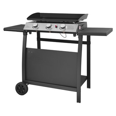 Plancha gaz, 3 brûleurs et chariot, SÉVILLE HAPPY GARDEN