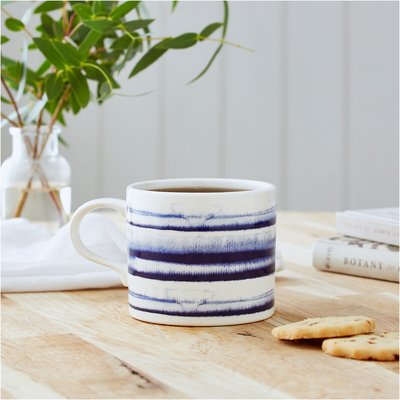 Mug Meirion Blue & White Horizontal Stripes Mug PORTMEIRION