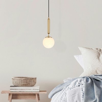 Suspension de chambre – globe blanc et or SIERRE PIER IMPORT