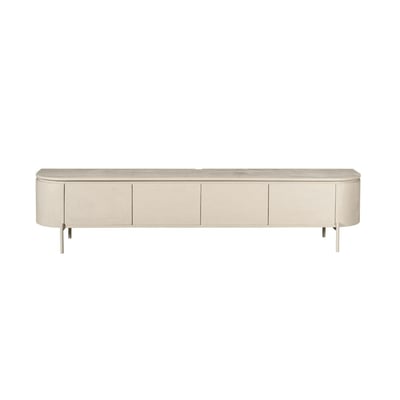 Meuble TV suspendu en bois, bords arrondis AREZZO PIER IMPORT