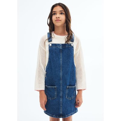 Robe chasuble courte en jean MANGO KIDS