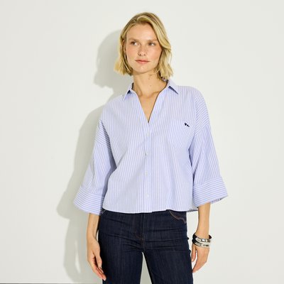 Chemise rayée manches 3/4 GRAIN DE MALICE