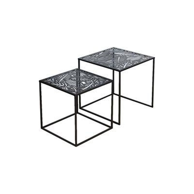 Tables gigognes en métal carrées (Lot de 2) Havana CMP