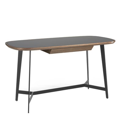 Bureau en noyer et vitrail ANGEL CERDA