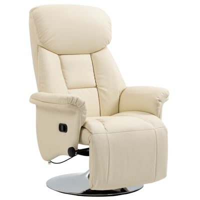 Fauteuil inclinable Polyuréthane Crème HOMCOM