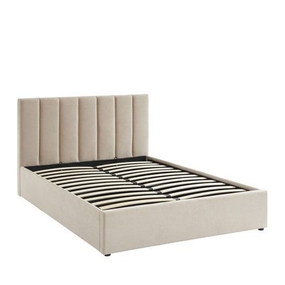 Lit coffre matelassé en tissu 140x190cm - Billie DRAWER