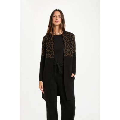 Gilet jacquard léopard MORGAN