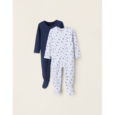 Pack 2 Grenouillères Côtelé/Motif ZIPPY
