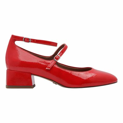 Gelakte schoenen met brede hak TAMARIS