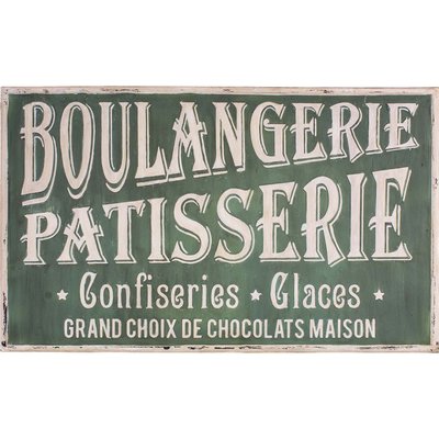 Plaque décorative en fer Commerce 122.5 x 74 cm Boulangerie ANTIC LINE CRÉATIONS
