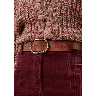 Ceinture en cuir boucle ovale LA FEE MARABOUTEE
