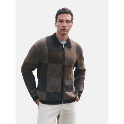 Veste en maille confortable à motif patchwork NEXT