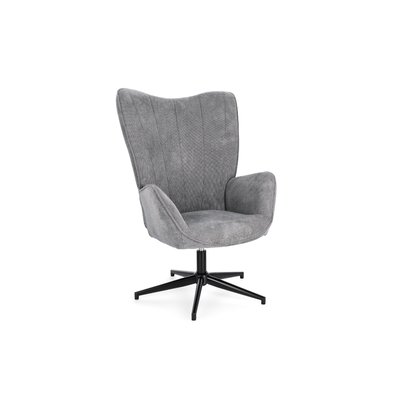 Fauteuil de salon pivotant en tissu à accoudoirs dossier haut - IGOR HELLIN, DEPUIS 1862