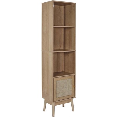 Colonne 1 porte 3 niches cannage et bois Bali CMP