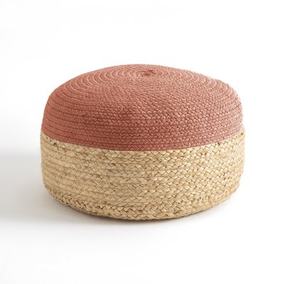Pouf bicolore jute Popayan LA REDOUTE INTERIEURS
