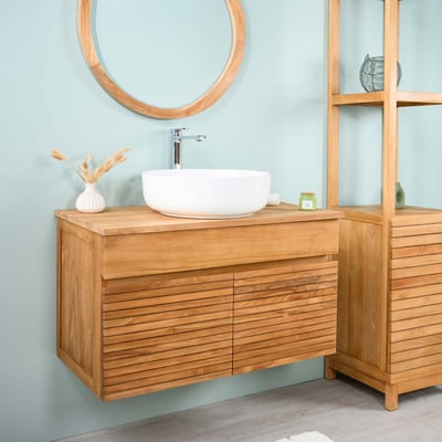 Meuble sous vasque en teck Aktual 90cm WANDA COLLECTION