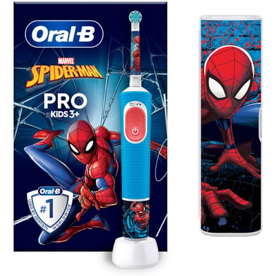Brosse à dents électrique Vitality Pro Kids Spiderman + Etui de voyage ORAL B