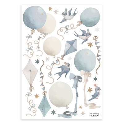 Stickers muraux ballons et cerfs-volants SELENE LILIPINSO