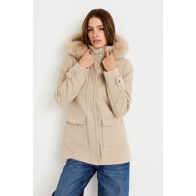 Manteau mi-long à capuche CACHE CACHE