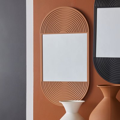 Miroir mural ovale en bois MOKA TODAY