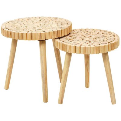 Table gigogne rondin en bois 40 cm CMP