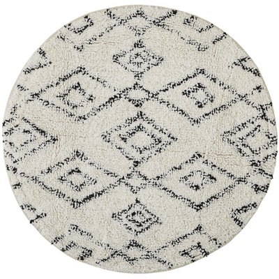 Tapis de bain déco rond en coton tufté ETHNO GUY LEVASSEUR