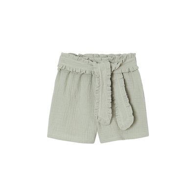 Short en gaze de coton avec ceinture fantaisie VERTBAUDET