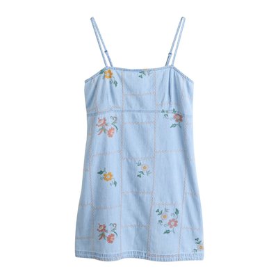 Robe courte en jean brodée NEXT