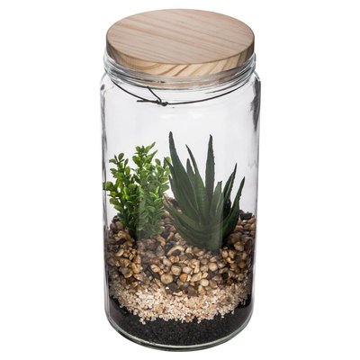 Terrarium avec plante artificielle ATMOSPHERA