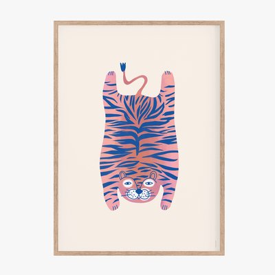 Bengali, affiche,  cadre chêne. 50cm x 70cm COTTON BIRD