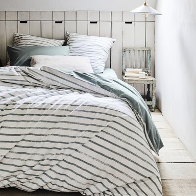Housse de couette imprimée en percale de coton, Made in France, OPALE A DEMAIN