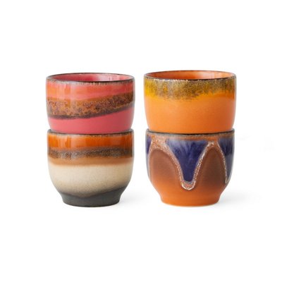 Tasse à café grès  Java set de 4 HKLIVING