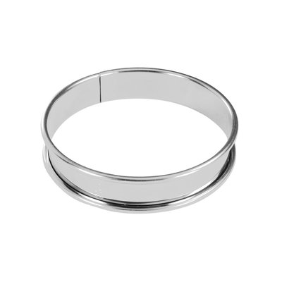 Cercle à tarte bord roulé 10 cm en inox DE BUYER