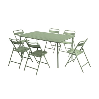 Table de jardin métal + 6 assises AMELIA SWEEEK