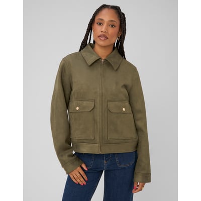 Veste zippée en suédine BZB