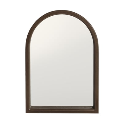 Miroir arqué fait main marron clair - KATIA HANNUN