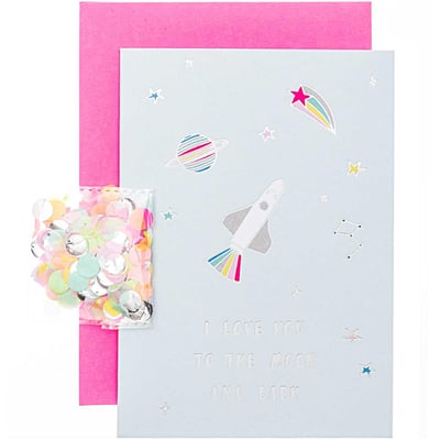 DIY Carte Wonderland Lune avec enveloppe et confetti RICO DESIGN