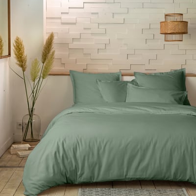Parure housse de couette en percale de coton unie, MURA C DESIGN HOME TEXTILE