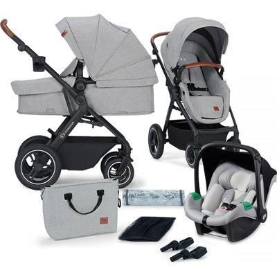 Poussette trio B-Tour gris clair + siège auto KINDERKRAFT