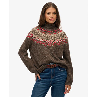 Pull à col montant en jacquard SUPERDRY