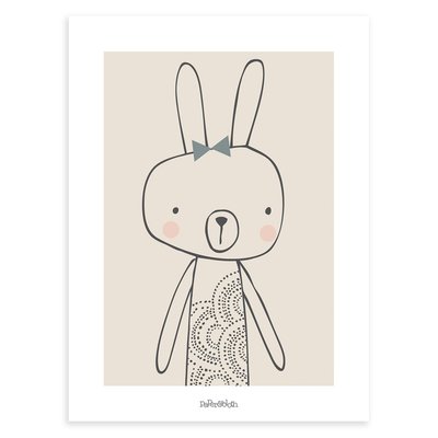 Affiche enfant le lapin LITTLE FRIENDS LILIPINSO