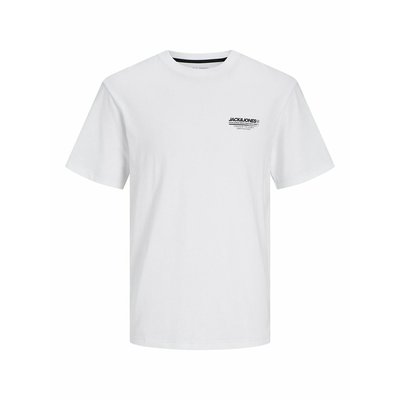 Logo Print Cotton T-Shirt with Crew Neck JACK & JONES