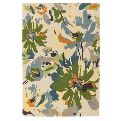 Tapis salon et chambre floral laine FLORY NOVATREND