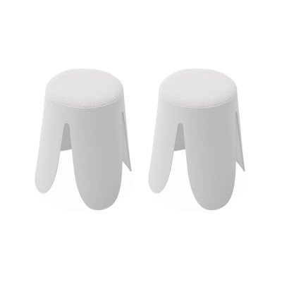Tabouret empilable bouclette texturée (lot de 2) NIKI SWEEEK