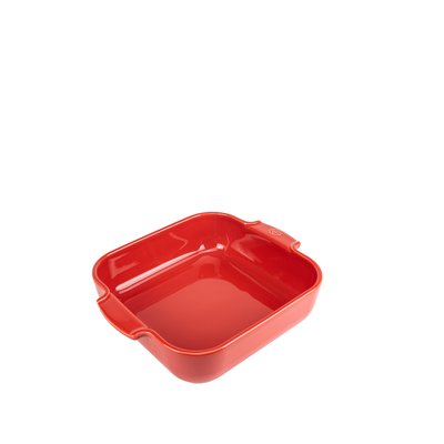Plat four céramique carré rouge 28 cm - 11' Appolia PEUGEOT