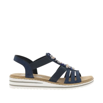 Nu-pieds/sandales femme bleu RIEKER