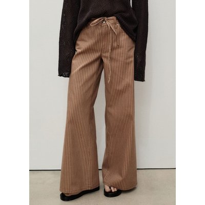 Jean wideleg rayures taille basse ceinture MANGO