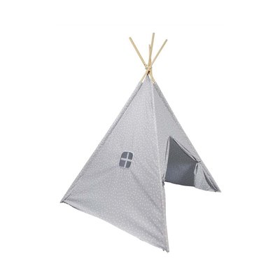 Tipi enfant en tissu 160 cm Little house Taupe et blanc CMP